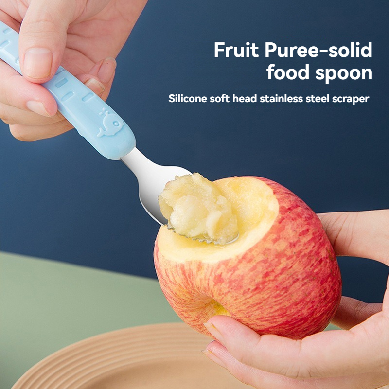 Baby Food Apple - Babyvoedingsschraperlepel - Appelpureemaker & fruitpeller met