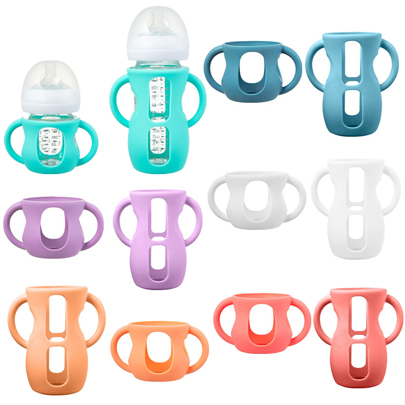 Baby Food Dispensing Spoon - BPA Gratis Siliconen Babyfleshouder Beschermende Zuigfles