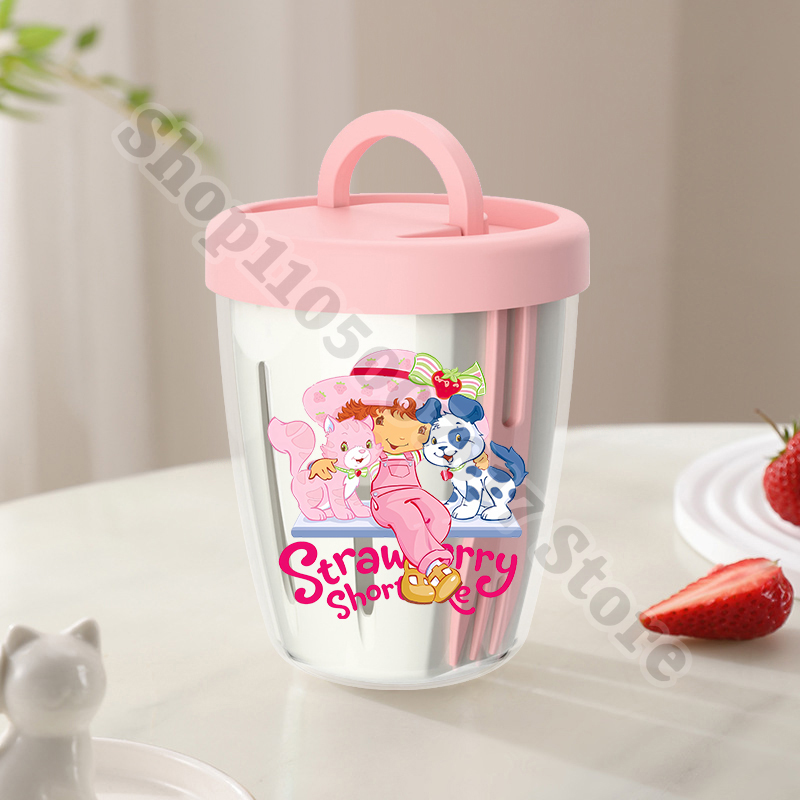 Baby Food Yogurt - Kinderen Draagbare Plastic Salade Cup Aardbei
