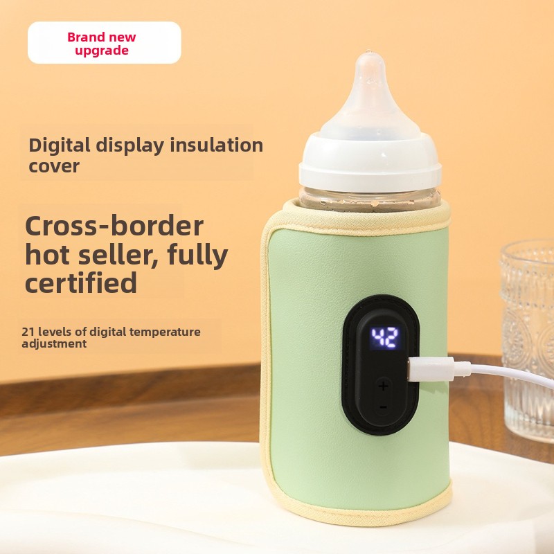 Baby Food Bottle - Draagbare Digitale Display Babyflessenwarmer USB Auto