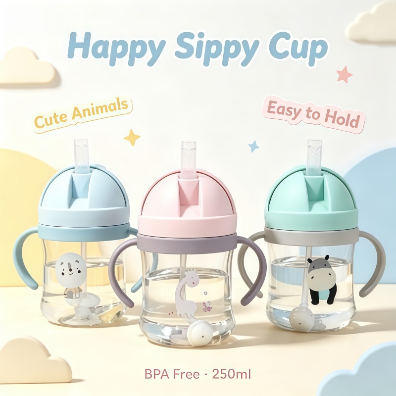 Baby Food Dispensing Spoon - Nieuwe cartoonpatroon drinkfles voor kinderen voor