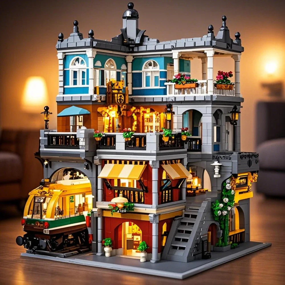 Lego Set City - BurgerShop Bouwstenen Sets Met Verlichting Stad