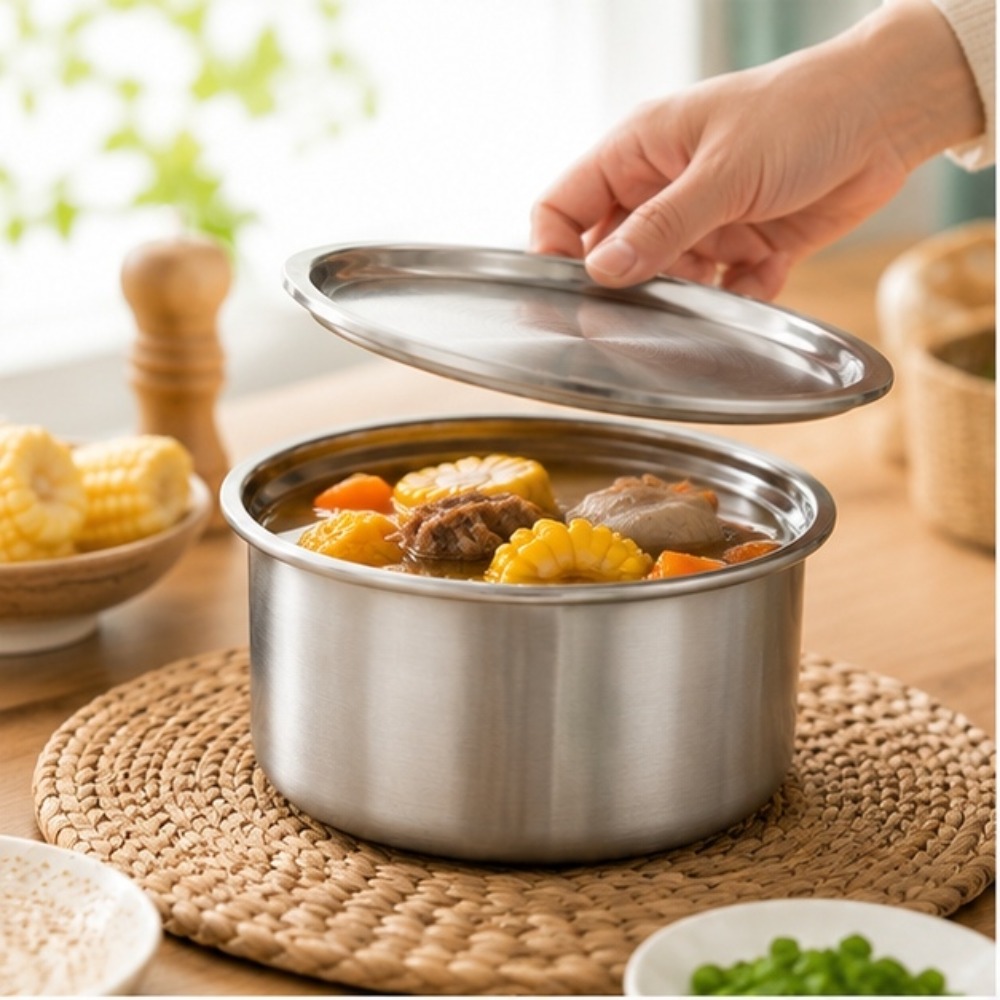 Baby Food Nestle - 304 roestvrijstalen ramekin met deksel, geschikt