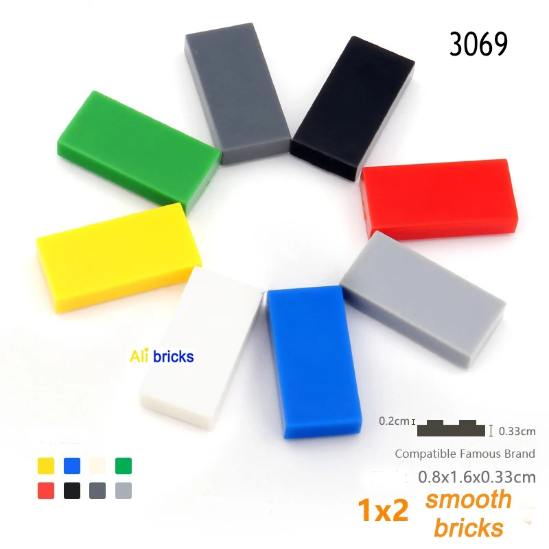 Lego Set City - 50 Stks/partij 1X2 Tegelbouwstenen Bulkaccessoires 3069