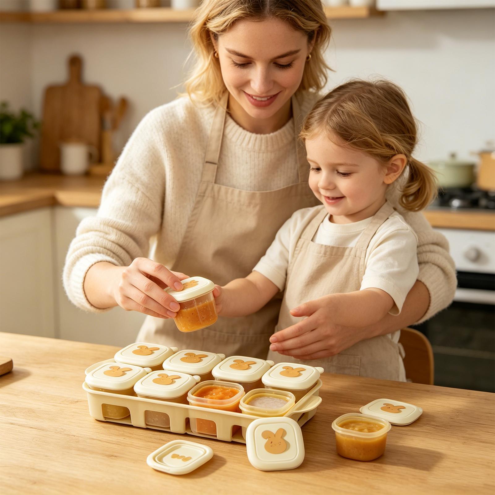 Kubusvormige diepvriesbak voor - Baby Food Yogurt recensie en prijs