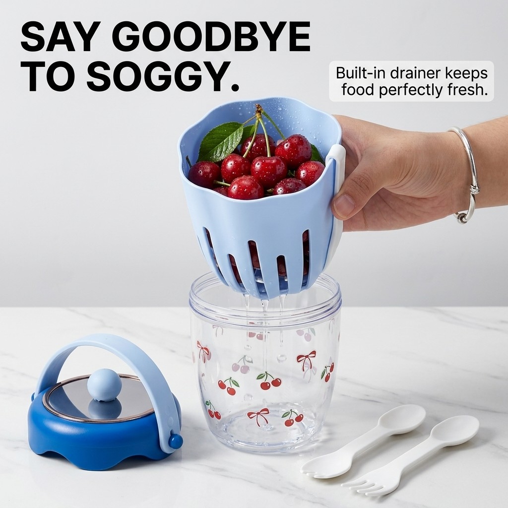 Draagbare plastic salade- en h - Baby Food Yogurt recensie en prijs